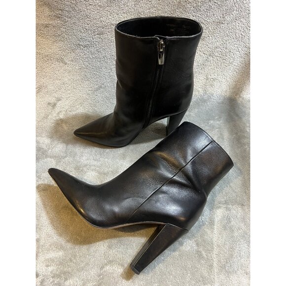Vince Camuto Shoes - Vince Camuto Women’s Size 7 M  Membidi Black Leather Ankle Boots Reputation Era